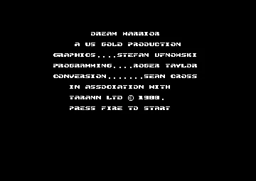 Dream Warrior (UK) (1988) screen shot title